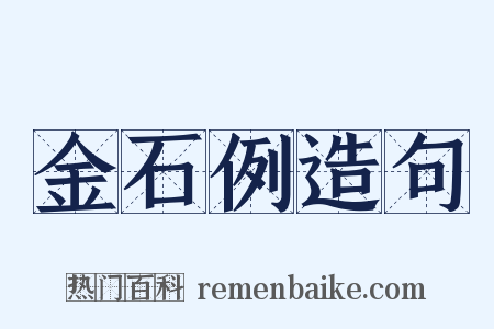 金石例造句是什么意思的图片